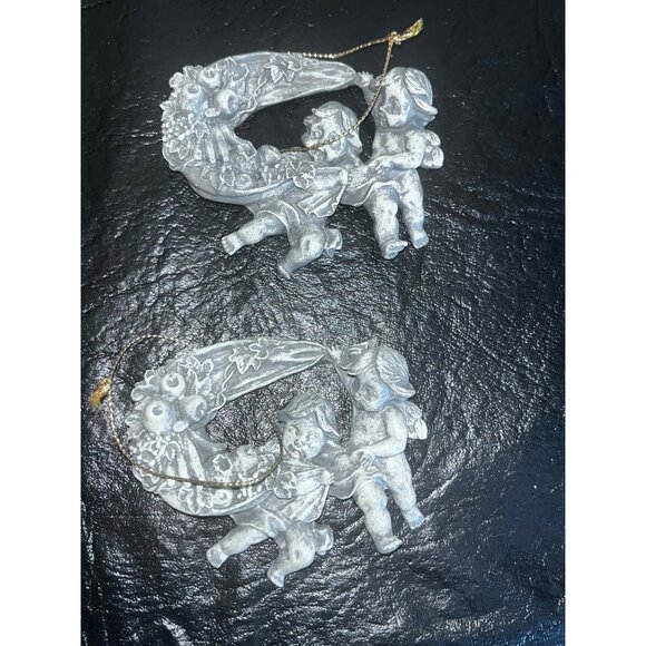 10 Vintage Angel & Cherub Christmas Ornaments Victorian Tree So Cute - Picture 3 of 7